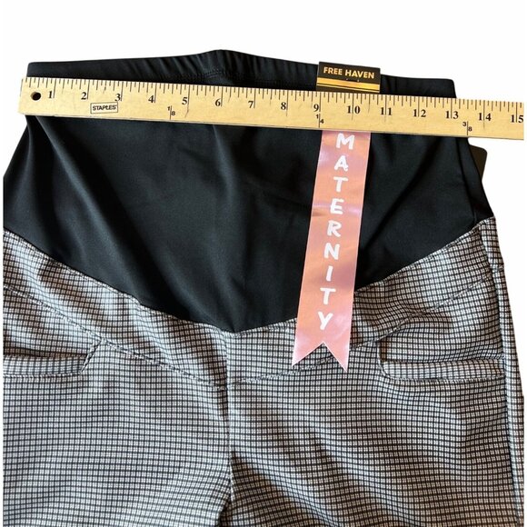 Free Haven Maternity Stretch Pants With Houndstooth Print Size XL - Picture 3 of 11